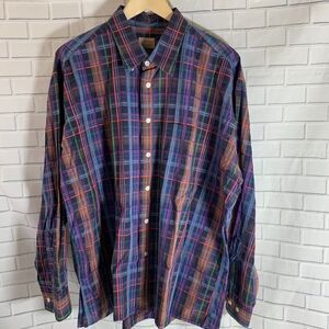 Gitman Gold Plaid Dress Shirt Sz 18/36 NWOT